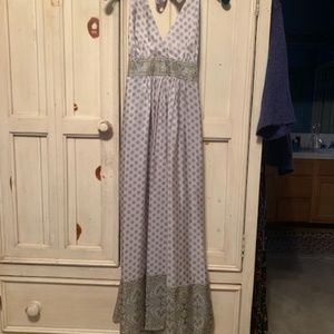 Silk Halter Maxi Dress